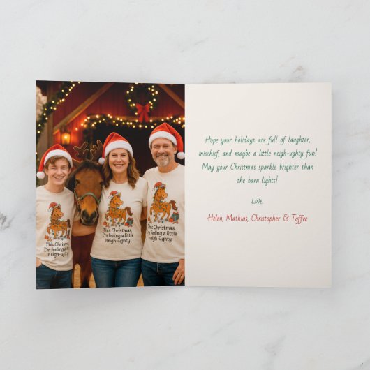 Funny Horse Greeting for Equestrians & Animal Love Kaart (Binnen)