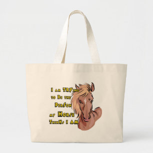 Funny Horse Grote Tote Bag