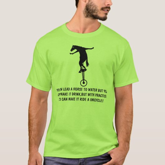 Funny horse idioom t-shirt (Voorkant)