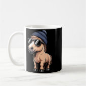 Funny Horse In Retro Style - Farm Humour Ny Funny Koffiemok (Links)