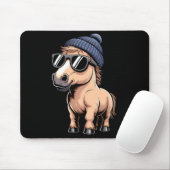 Funny Horse In Retro Style - Farm Humour Ny Funny  Muismat (Met muis)