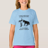 Funny Horse Jumping Stunt Girl in training T-shirt (Voorkant)
