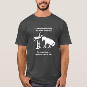 Funny Horse Jumping Stunt Man in opleiding T-shirt