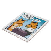 Funny Horse klaagt over Horsefly in Soup Tegeltje (Zijkant)