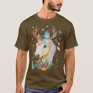 Funny Horse Lover Baby schattig rendierpaard Chris T-shirt