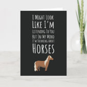 Funny Horse Lover Cards Equestrian Equine Animal Kaart (Voorkant)