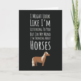 Funny Horse Lover Cards Equestrian Equine Animal Kaart