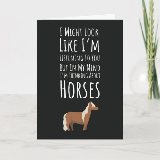 Funny Horse Lover Cards Equestrian Equine Animal Kaart (Voorkant)