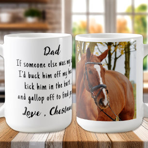 Funny Horse Lover Custom Schattige Foto Ruiterspor Koffiemok
