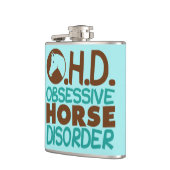 Funny Horse Lover Equine Blauwgroen Heupfles (Links)