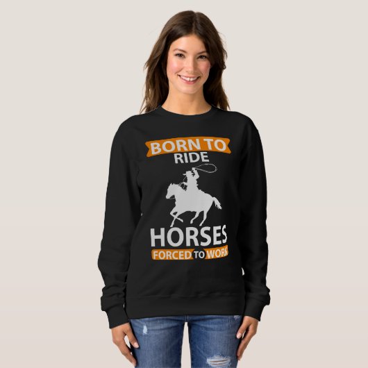 Funny Horse Lover Horseback Riding Equestrian Trui (Voorkant volledig)