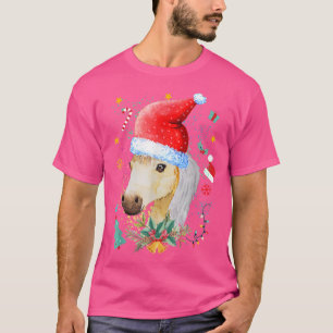 Funny Horse Lover Santa Hat Baby schattige paarden T-shirt