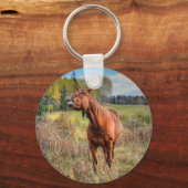 Funny Horse-lover Sorrel Mare Equine Photo Ranch Sleutelhanger (Voorkant)