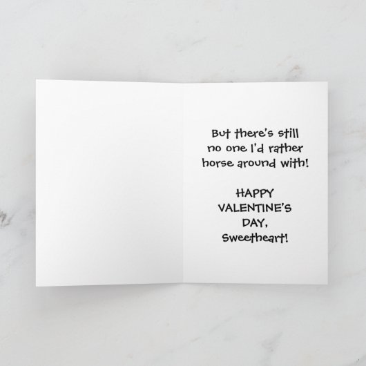 Funny Horse Lovers Valentijn voor echtgenoot of vr Feestdagen Kaart (Binnen)