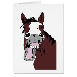 Funny Horse met houding, Waterverf Humor