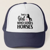 Funny Horse minnaar, gewoon een meisje dat van paa Trucker Pet (Voorkant)
