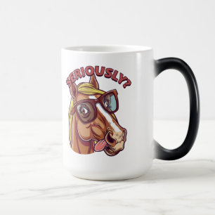 🐴 Funny Horse Mok – "Serieus!"