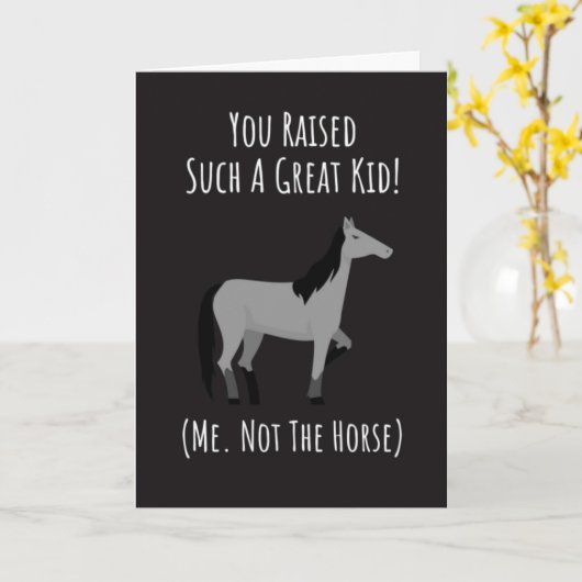 Funny Horse Mom Cards Mother Equestrian For Her Kaart (Gele Bloem)