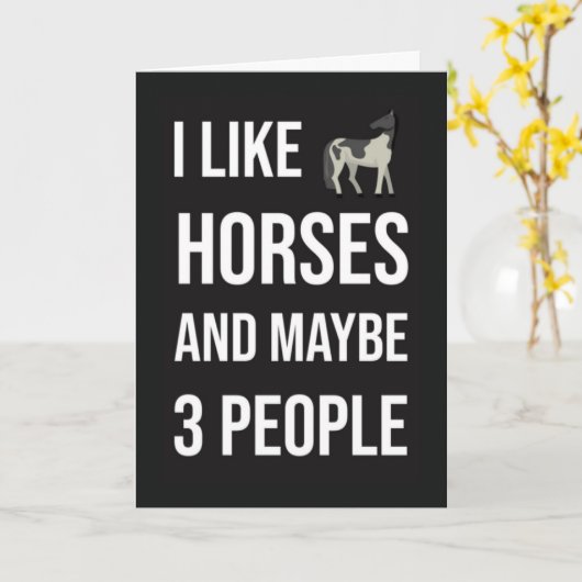 Funny Horse Owner Cards Equine Equestrian Jockey Kaart (Gele Bloem)