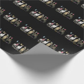 Funny Horse Paasdag Boerderij Dier Schattige Bunny Cadeaupapier (Hoek)