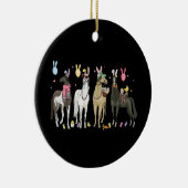 Funny Horse Paasdag Boerderij Dier Schattige Bunny Keramisch Ornament (Rechts)