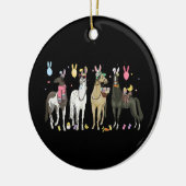 Funny Horse Paasdag Boerderij Dier Schattige Bunny Keramisch Ornament (Links)
