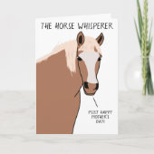 Funny horse pun illustratie moederdagkaart kaart (Voorkant)