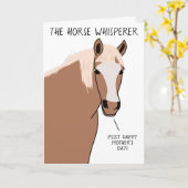 Funny horse pun illustratie moederdagkaart kaart (Gele Bloem)