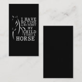 Funny Horse Quote Moeder met Riding Child Visitekaartje (Voorkant / Achterkant)