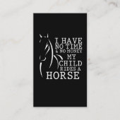 Funny Horse Quote Moeder met Riding Child Visitekaartje (Voorkant)
