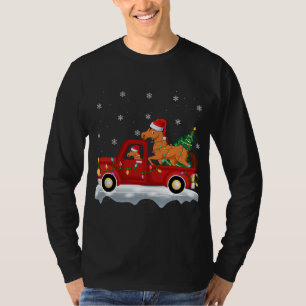 Funny Horse Ride-kerstboom Red Truck Horse Ch T-shirt
