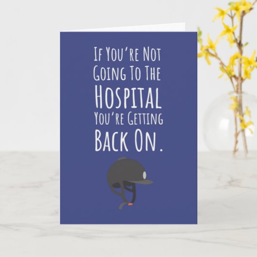 Funny Horse Riding Cards Equestrian Equestrianism  Kaart (Gele Bloem)