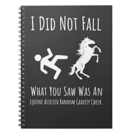Funny Horse Riding Gifts Equestrian Sports Rider Notitieboek (Voorkant)