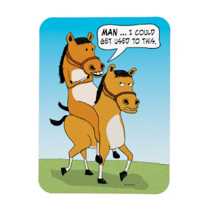 Funny Horse Riding Horse Magneet