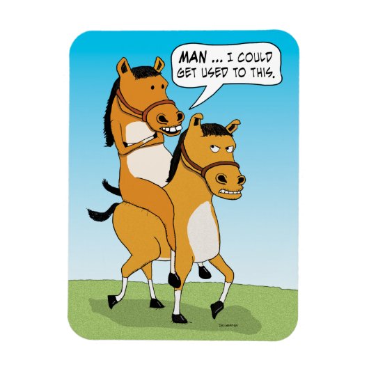 Funny Horse Riding Horse Magneet (Verticaal)