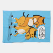 Funny Horse Riding Horse Theedoek (Horizontaal)