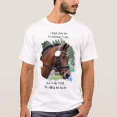Funny Horse Riding - Paardrijspaard T-shirt (Voorkant)