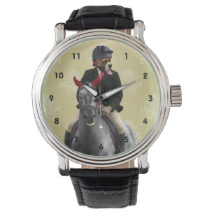 Funny horse rijder karakter horloge