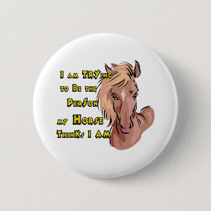 Funny Horse Ronde Button 5,7 Cm