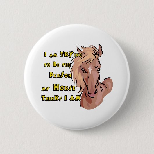 Funny Horse Ronde Button 5,7 Cm (Voorkant)