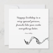 Funny Horse Singing Happy Birthday Kaart met naam (Achterkant)