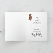 Funny Horse Stikking Out Tongue, Insult Birthday Kaart (Binnen)