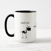 Funny Horse Stuck in a Tire Swing Cartoon Mok (Links)