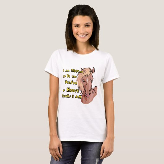 Funny Horse T-shirt (Voorkant volledig)