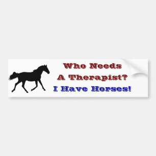 Funny Horse Therapist Bumpersticker
