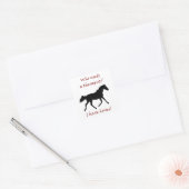 Funny Horse Therapist Vierkante Sticker (Envelop)