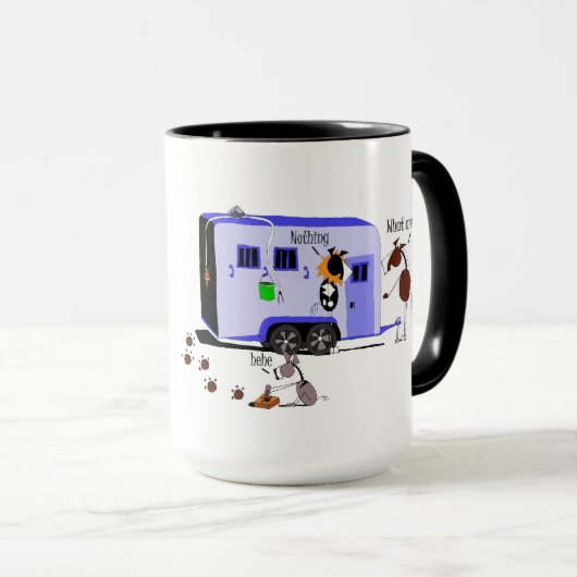 Funny Horse Trailer Loading Cartoon Mok (Voorkant rechts)