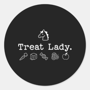 Funny Horse Treat Lady - Horse Mom Paardensport Pa Ronde Sticker