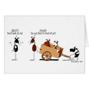 Funny Horse voor de Cartoon van Cart