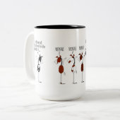 Funny Horse Voting Cartoon Tweekleurige Koffiemok (Voorkant links)